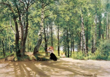 Landscapes Painting - at the summer cottage 1894 classical landscape Ivan Ivanovich trees